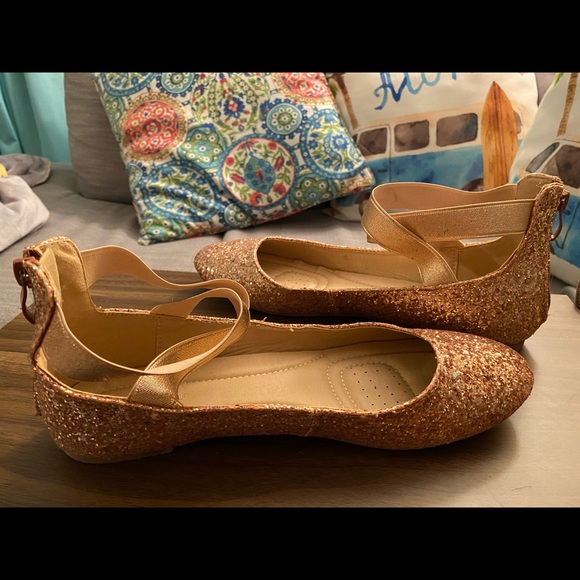 Lov Mark Rose Gold Sequin Ballet Flats Women’s Size 10 - Picture 4 of 7